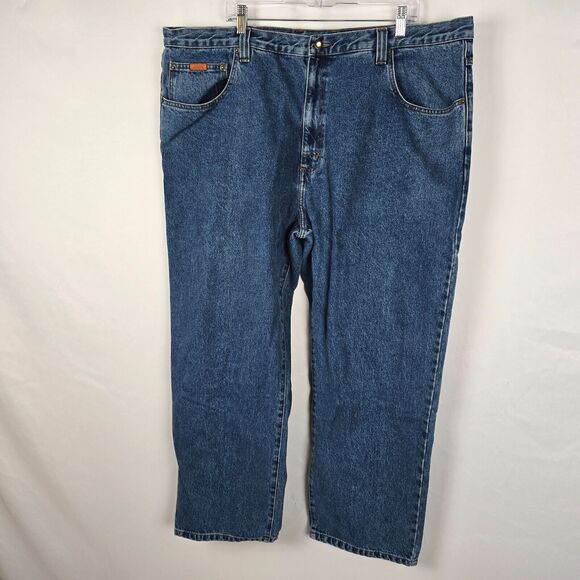 Jeep Jeans Men's 46 x 30 Blue Teflon HT Medium Wash Straight Leg Regular Fit - Picture 16 of 16